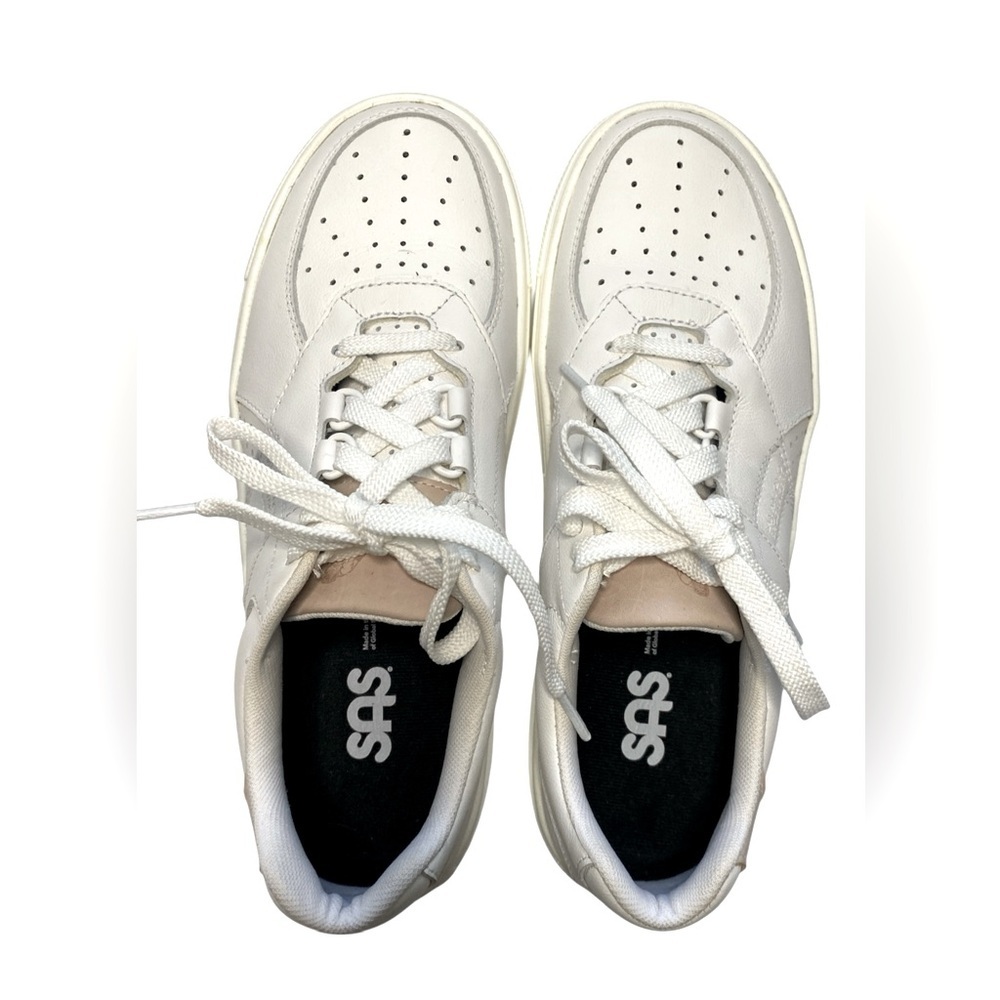 SAS High Street X Sneaker Desert Lily White Leather Women’s Size 9.5 - Picture 3 of 11